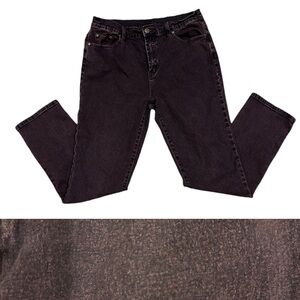 DG2 Diane Gilman burgundy washed stretchy skinny jeans